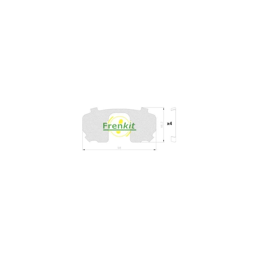 Frenkit 940585 Anti-Squeal Foil, Brake Pad (Back Plate)