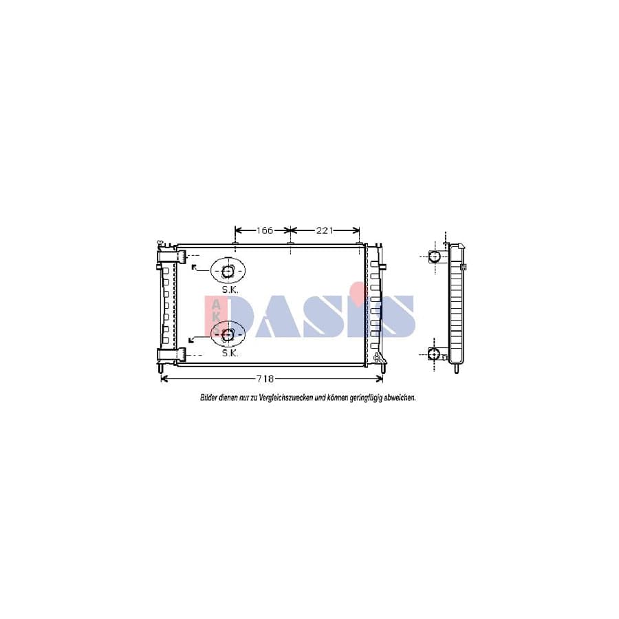 AKS Dasis 060000N Engine Radiator for Citroen XM