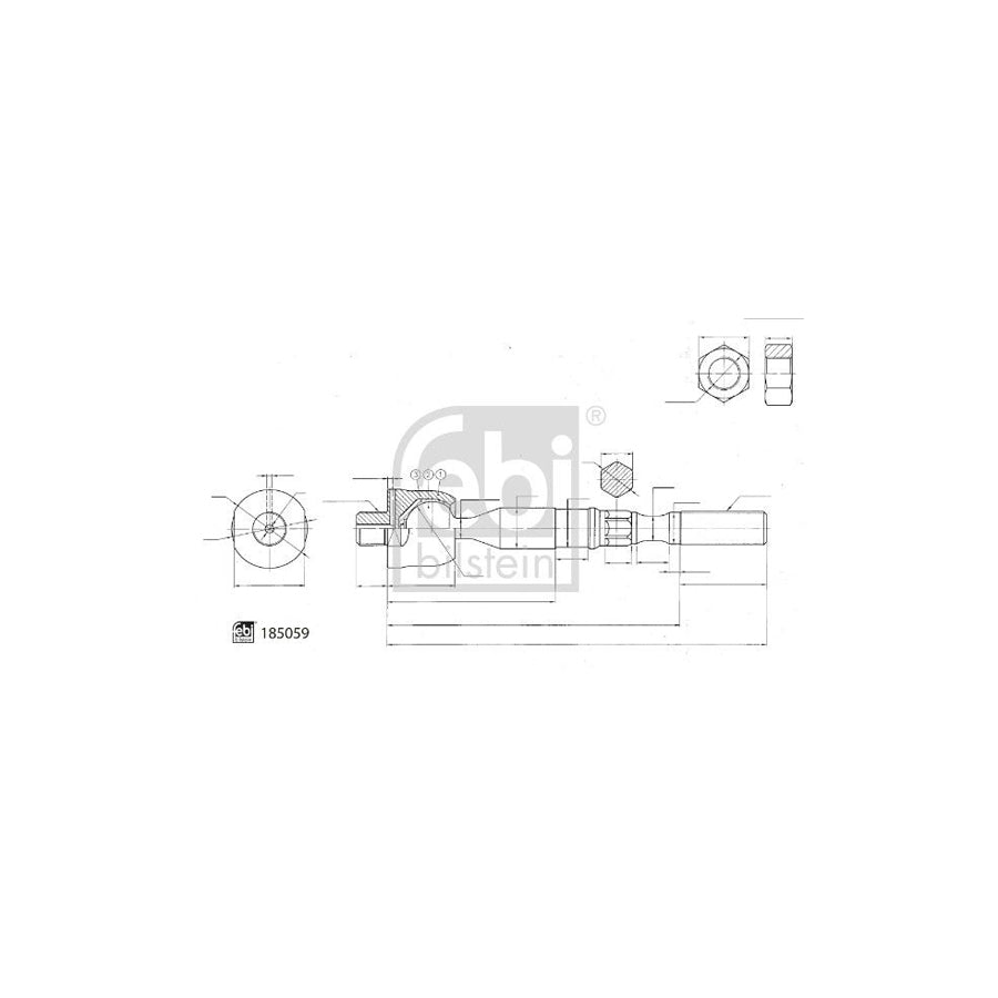 Febi Bilstein 185059 Inner Tie Rod