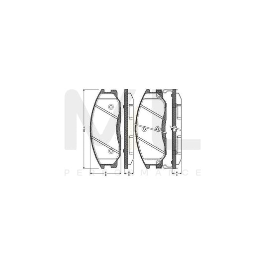 Bosch 0986Tb2815 Brake Pad Set Excl. Wear Warning Contact, With Accessories  | ML Performance Car Parts