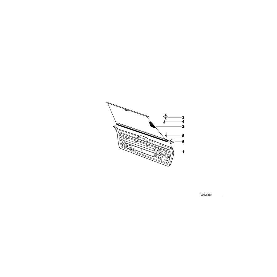 Genuine BMW 51492489620 E34 Lower Tail Lid Trim Panel SILBERGRAU (Inc. 525tds, 525td & M5) | ML Performance US Car Parts