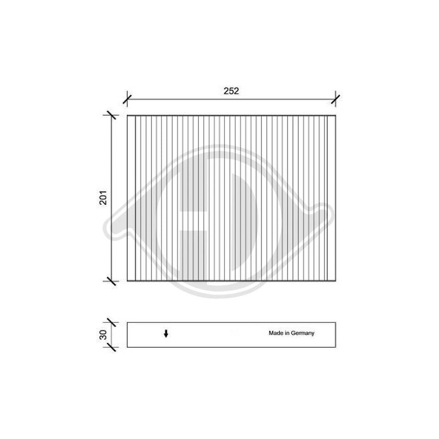 DIEDERICHS DCI0220 Pollen Filter For Hyundai Ix55 (En)