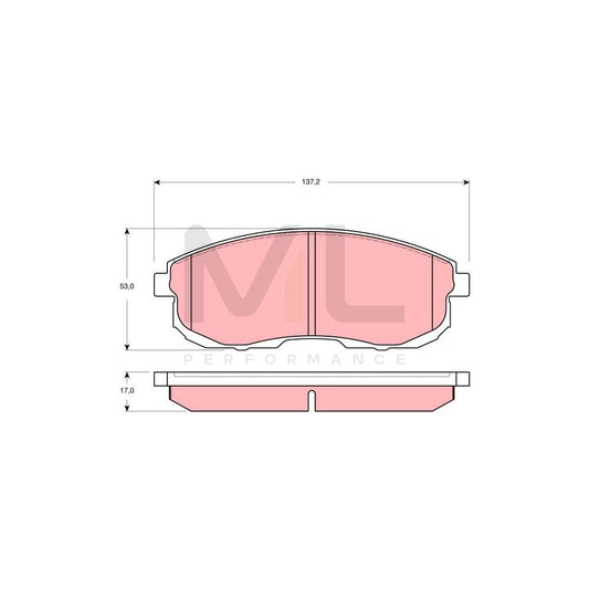 TRW Gdb3390 Brake Pad Set For Nissan 200Sx (S13) Not Prepared For Wear Indicator | ML Performance Car Parts