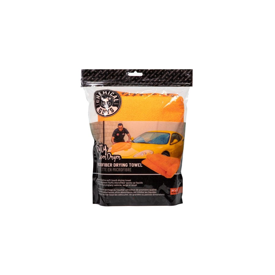 Chemical Guys Fatty Super Dryer Microfiber Drying Towel, Orange 25" x 34"