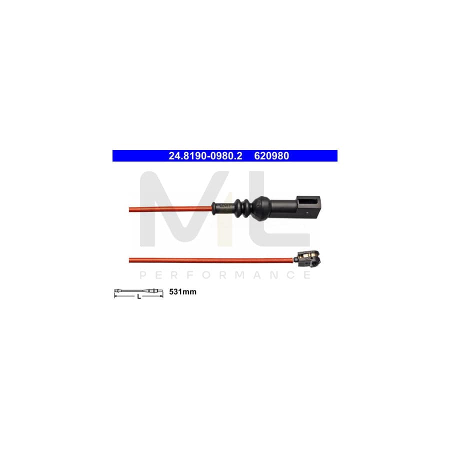 ATE 24.8190-0980.2 Brake pad wear sensor for FORD TRANSIT