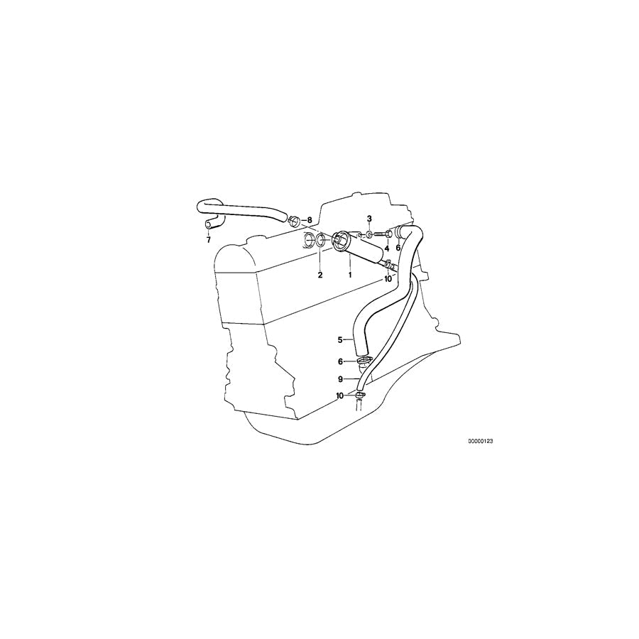 Genuine BMW 11152242181 E34 Air Hose (Inc. 524td) | ML Performance US Car Parts