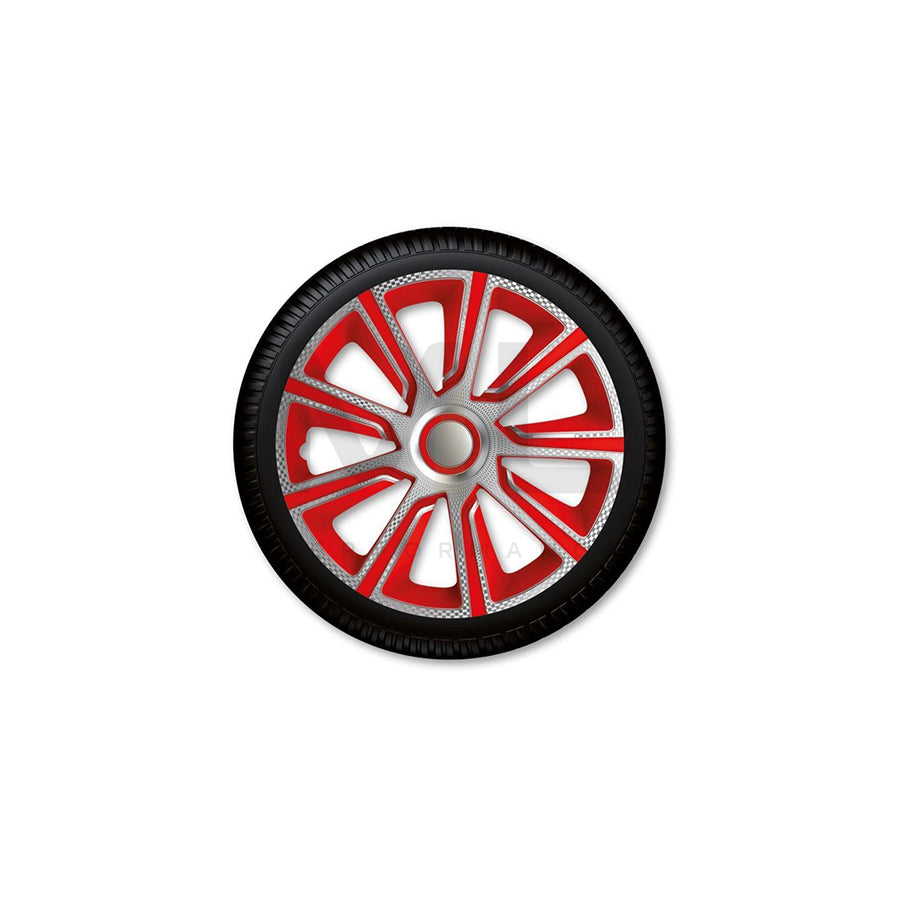 J-TEC Veron Carbon, Silver Red J16136 Wheel trims Carbon, Red/Silver