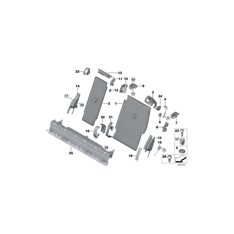 Genuine BMW 52207353131 F15 Cover, Joint, Inner Left ELFENBEINWEISS (Inc. X5) | ML Performance US Car Parts