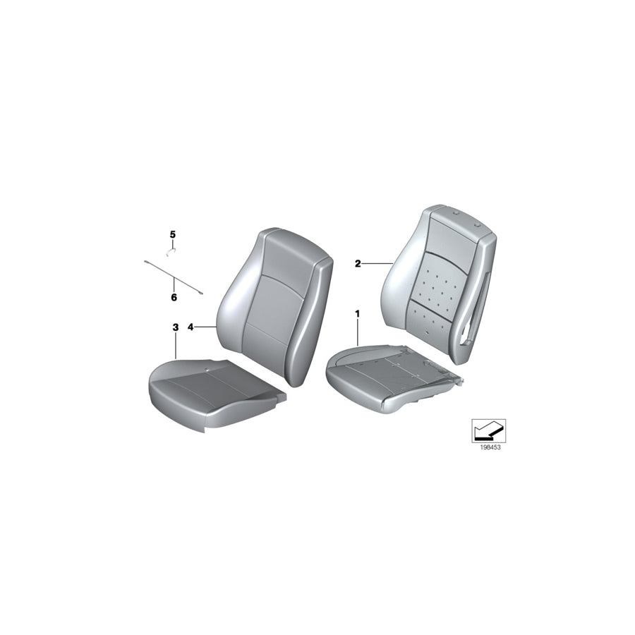 Genuine BMW 52107352906 E84 Upholstery, Base Seat, Leather CIS (Inc. X1 28i, X1 28iX & X1 35iX) | ML Performance US
