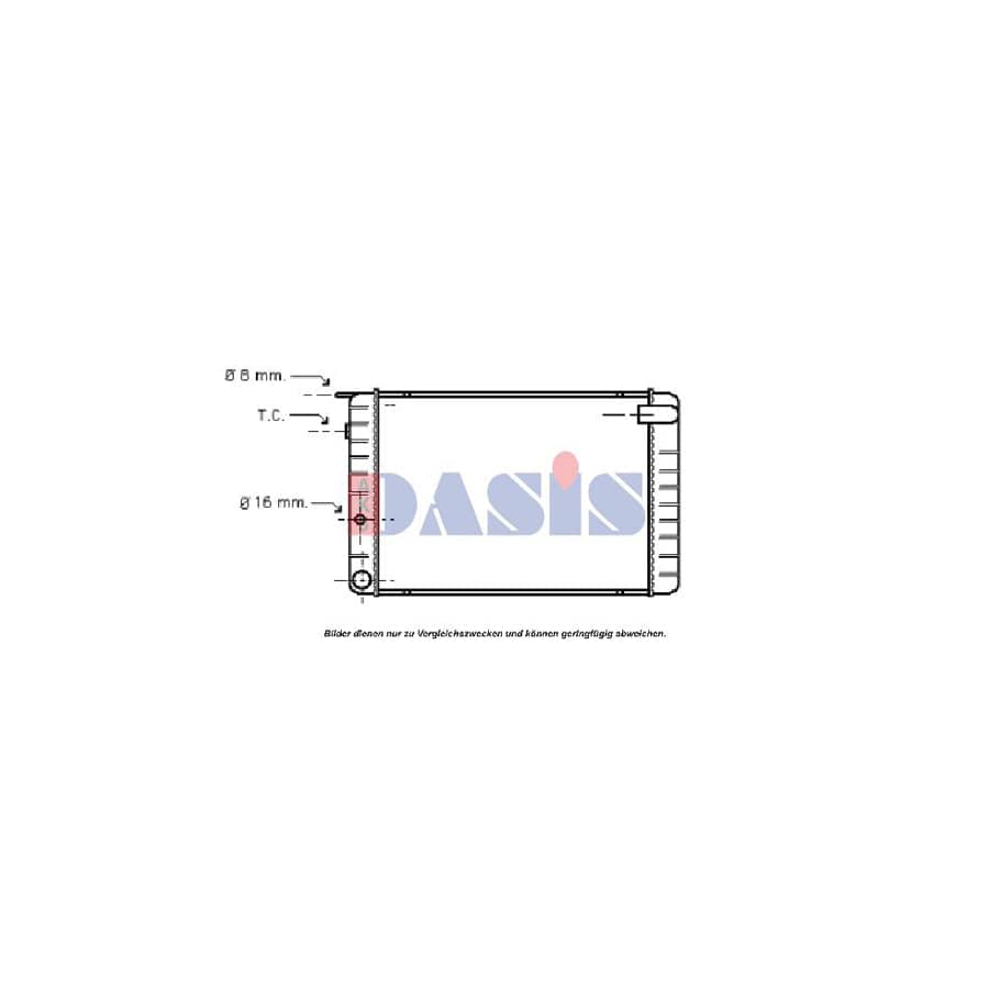AKS Dasis 220680N Engine Radiator for Volvo 240