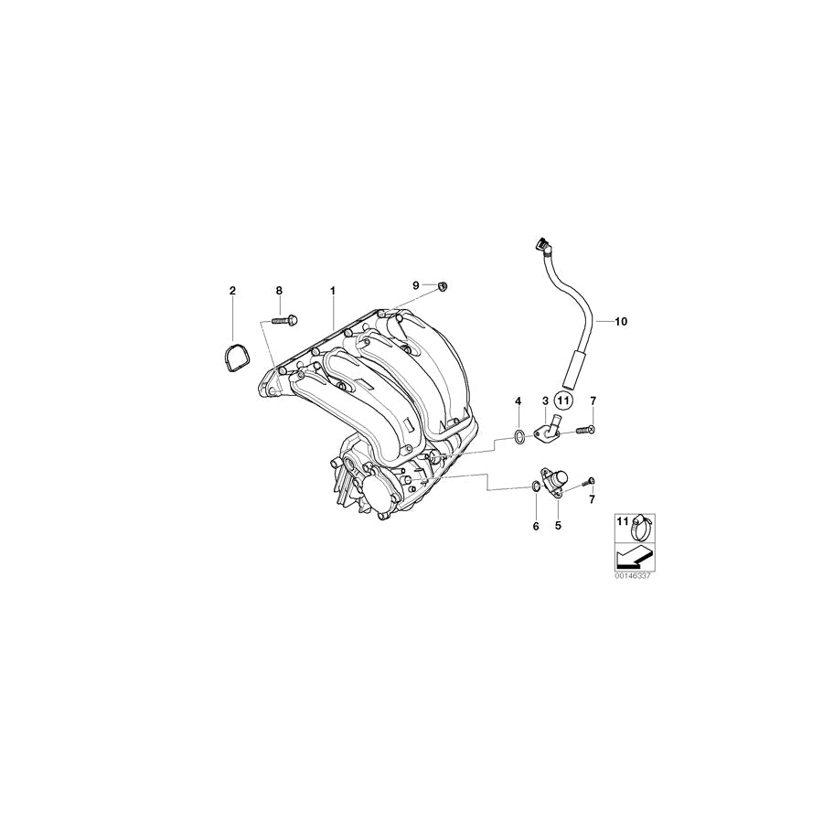 Genuine BMW 11157515733 E46 Vent Hose (Inc. 316Ci, 316ti & 316i) | ML Performance US Car Parts