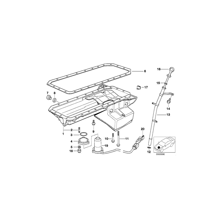 Genuine BMW 11432246651 E36 Guide Tube L=524mm (Inc. 325td & 325tds) | ML Performance US Car Parts
