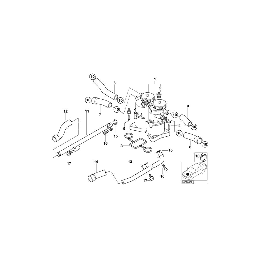 Genuine BMW 11152248397 E38 E65 Vent Hose Zyl. 5-8 (Inc. 740d) | ML Performance US Car Parts