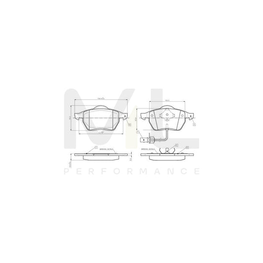 Bosch 0986Tb2673 Brake Pad Set Incl. Wear Warning Contact, With Accessories  | ML Performance Car Parts