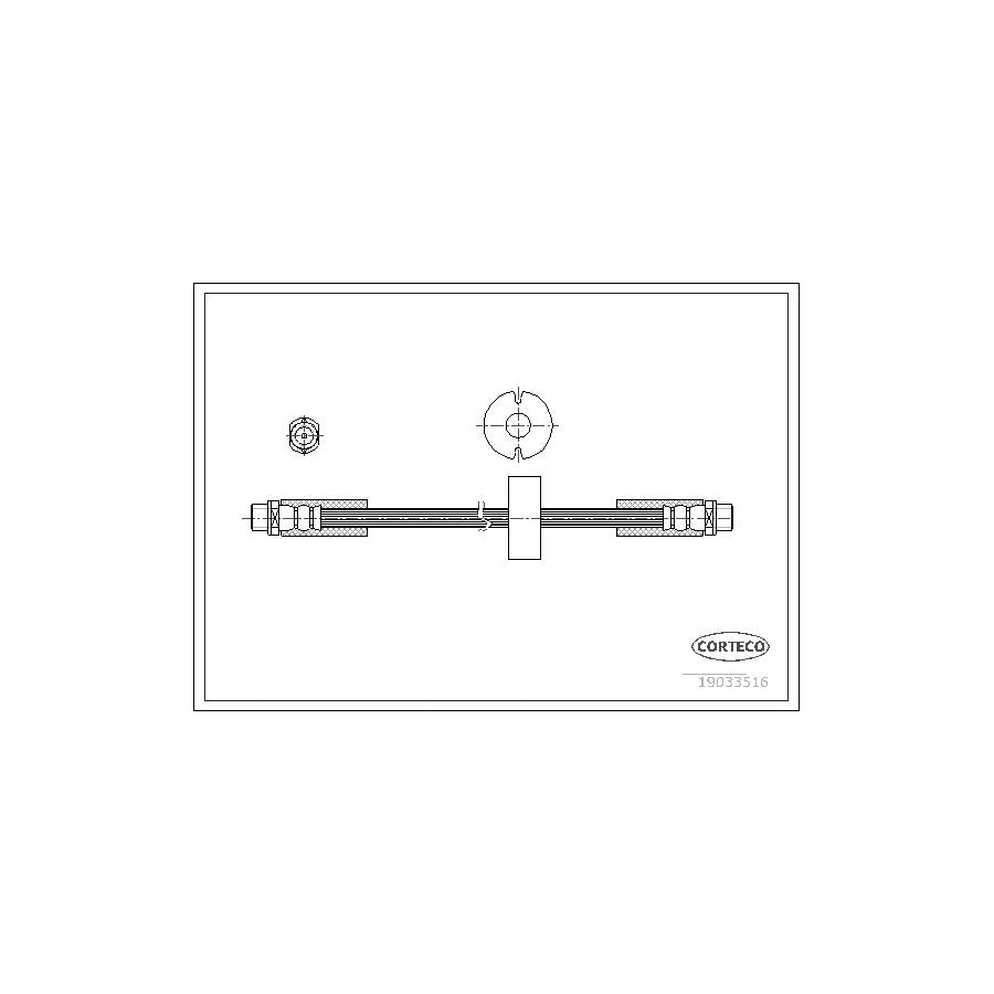 Corteco 19033516 Brake Hose for Audi Allroad C5 (4Bh)