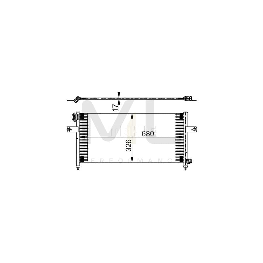 MAHLE ORIGINAL AC 380 000S Air conditioning condenser without dryer | ML Performance Car Parts