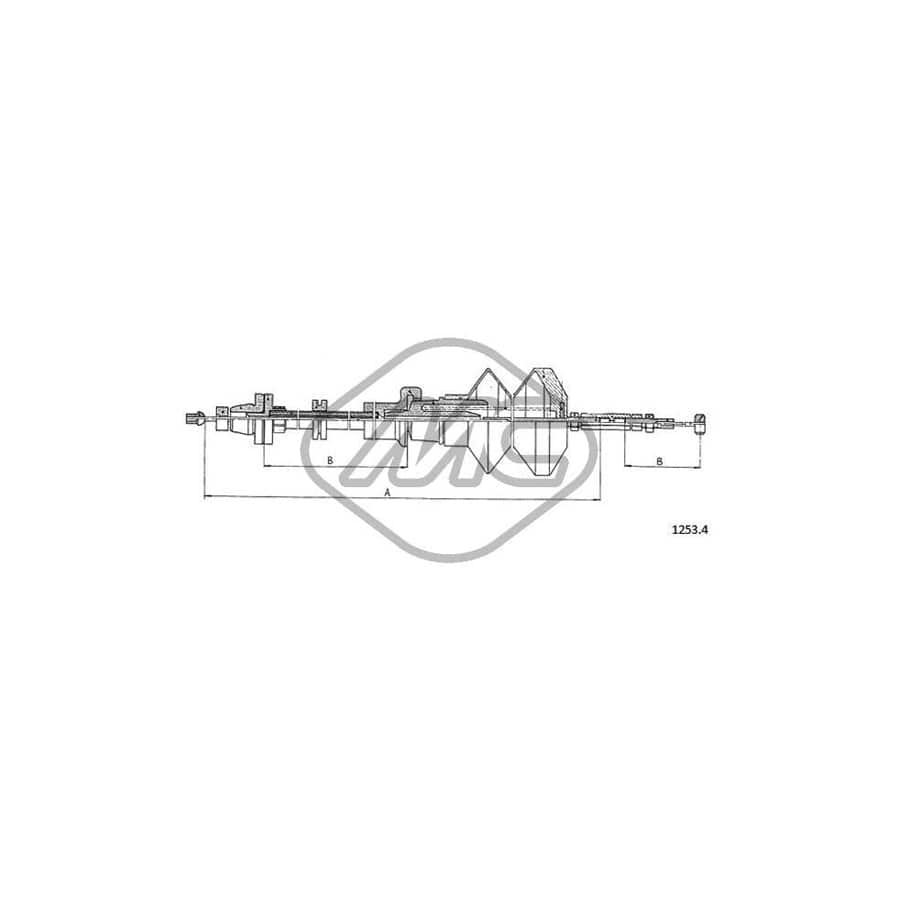 Metalcaucho 81419 Throttle Cable for FIAT Uno Hatchback (146)