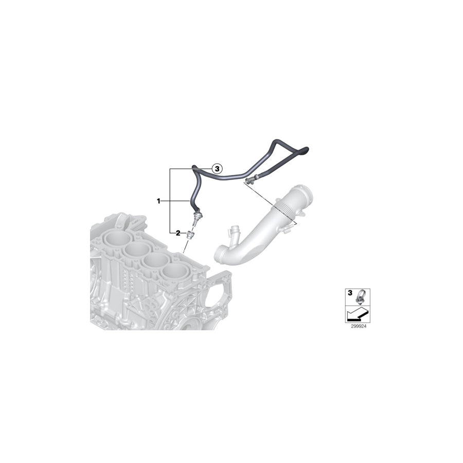 Genuine BMW 11157608637 Threaded Pipe Joint (Inc. Cooper S, Cooper & JCW ALL4) | ML Performance US Car Parts