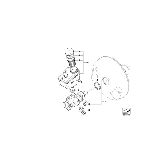 Genuine BMW 34316750643 E46 Brake Master Cylinder (Inc. 330Ci, 330i & 330d) | ML Performance US Car Parts