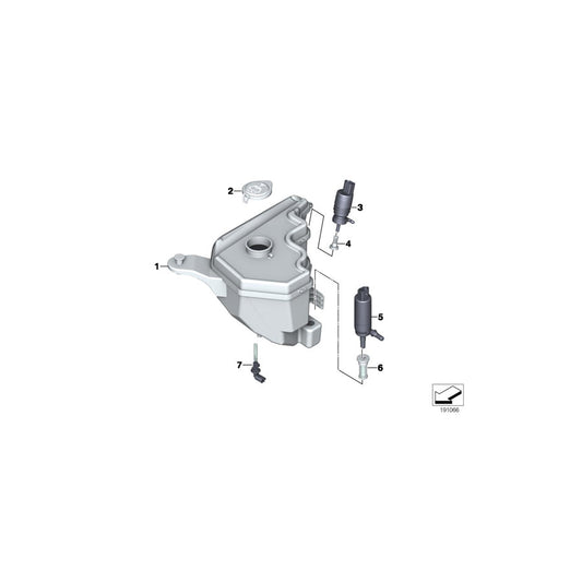 Genuine BMW 61667192857 E89 Windshield Cleaning Container (Inc. Z4) | ML Performance US Car Parts