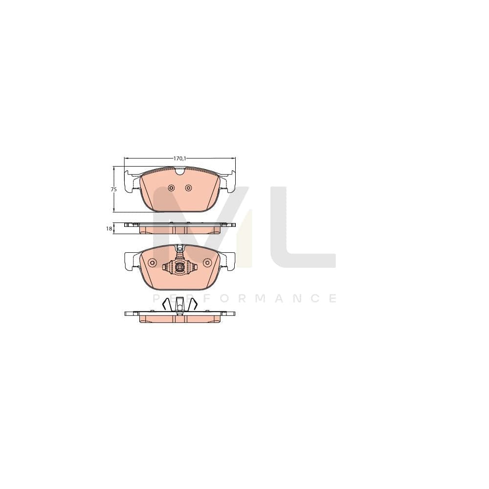 TRW Gdb2153 Brake Pad Set Prepared For Wear Indicator | ML Performance Car Parts