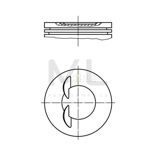 MAHLE ORIGINAL 001 97 00 Piston 92,0 mm, without cooling duct | ML Performance Car Parts
