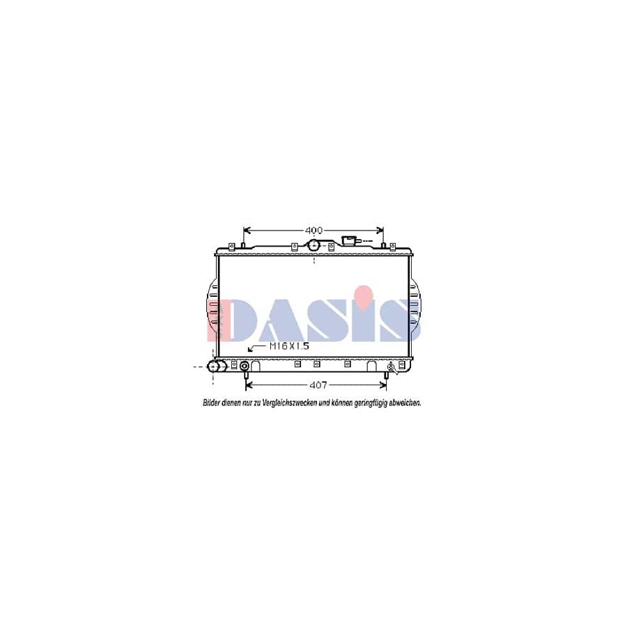 AKS Dasis 560016N Engine Radiator for Hyundai Pony