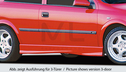 Rieger 00051117 Opel Astra G Side Skirt 1 | ML Performance UK Car Parts