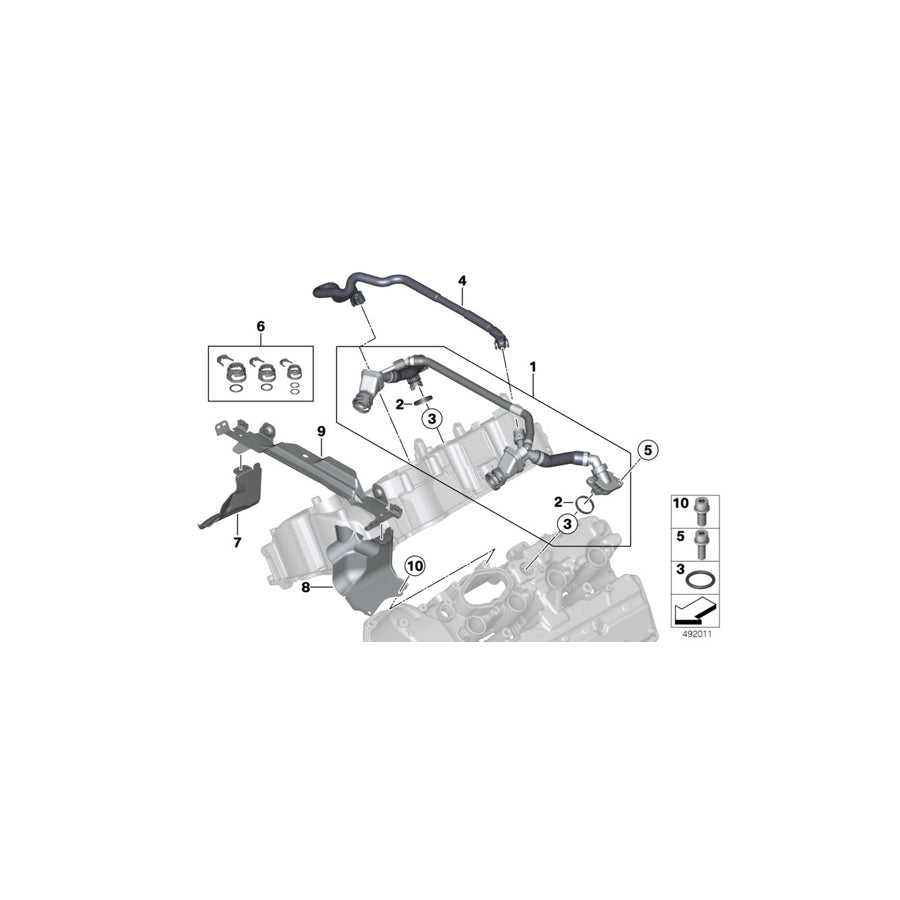 Genuine BMW 11157646728 F15 F16 Holder (Inc. X6 50iX 4.4, X6 50iX & X5 50iX) | ML Performance US Car Parts