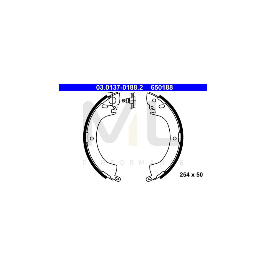 ATE 03.0137-0188.2 Brake Shoe Set