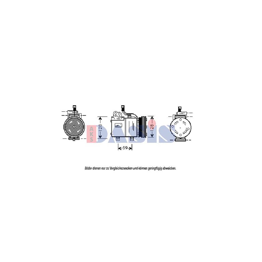 AKS Dasis 858400N Compressor, Air Conditioning