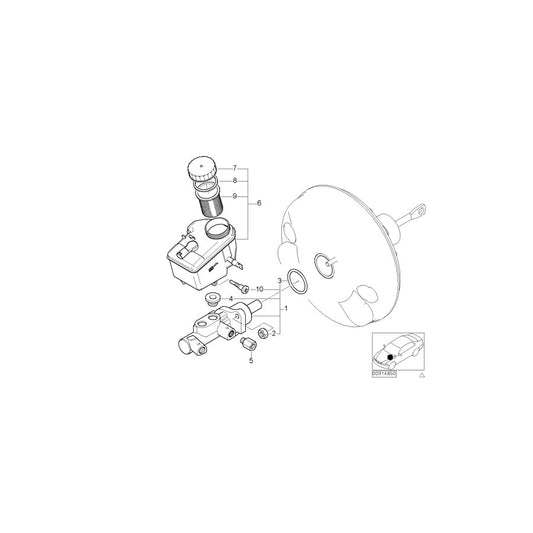 Genuine BMW 34311165582 E46 Brake Master Cylinder (Inc. 316i 1.6, 325ti & 320d) | ML Performance US Car Parts
