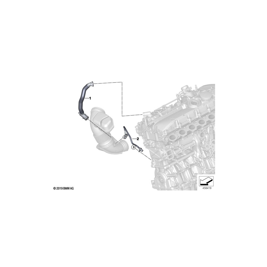 Genuine BMW 11157936327 G07 G15 G11 Ventilation Line, Heated (Inc. X5 40iX, 745LeX & 840i) | ML Performance US Car Parts