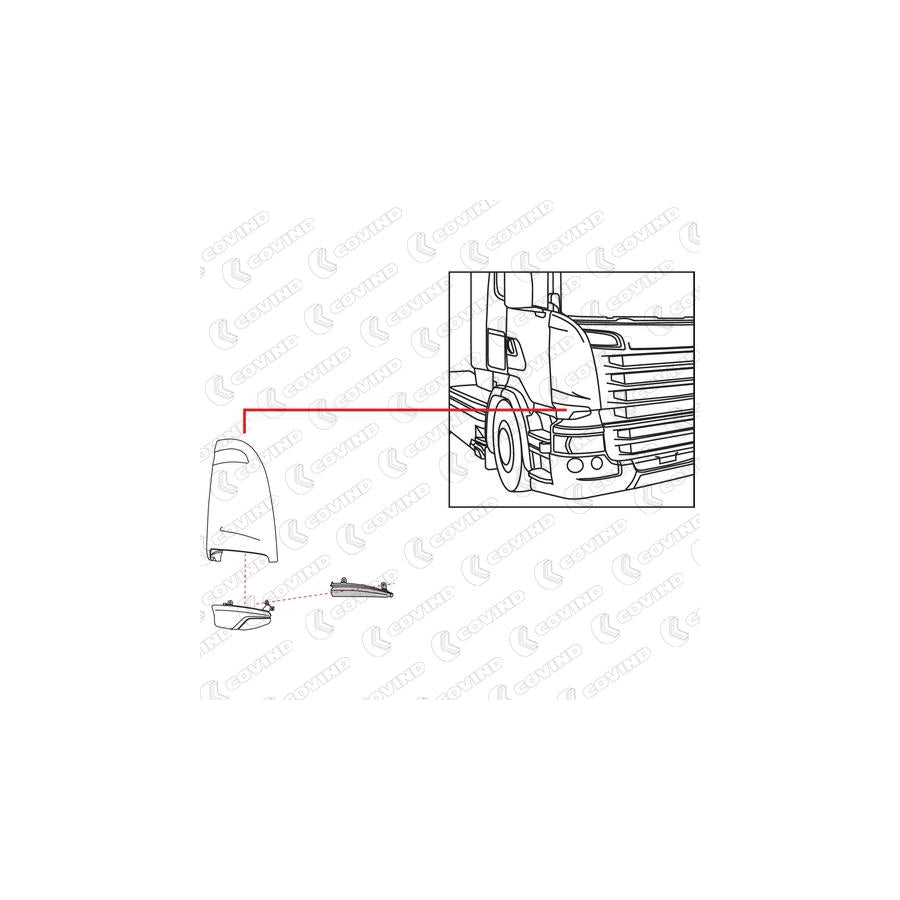 Covind 146/164 Air Deflector, Driver Cab