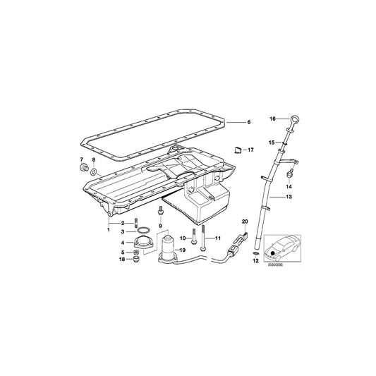 Genuine BMW 11432244255 E36 Dipstick (Inc. 325td) | ML Performance US Car Parts