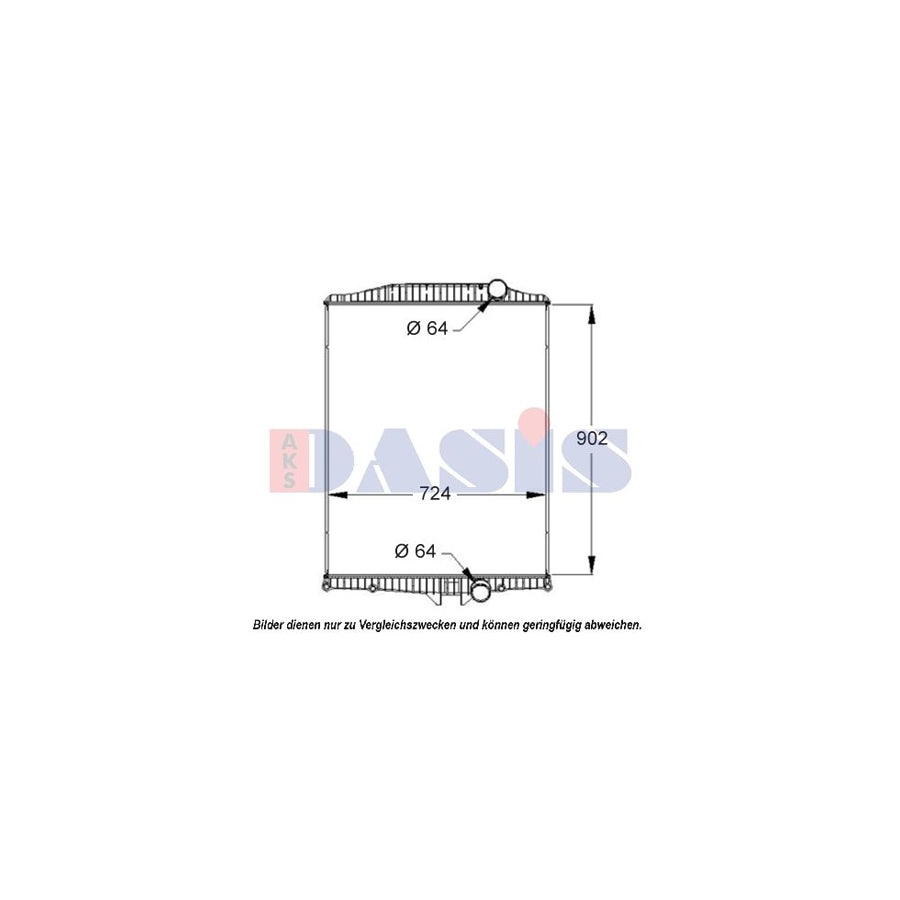 AKS Dasis 280100S Engine Radiator