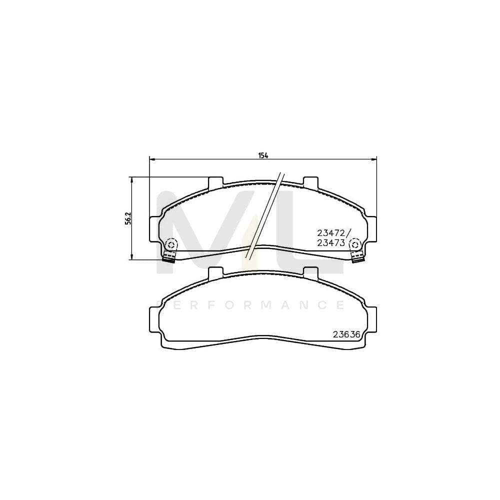 Hella 8DB 355 009-941 Brake Pad Set With Acoustic Wear Warning