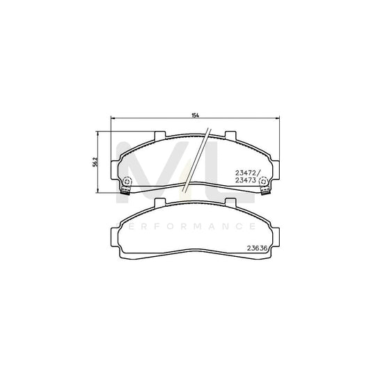 Hella 8DB 355 009-941 Brake Pad Set With Acoustic Wear Warning
