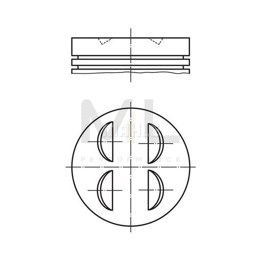 MAHLE ORIGINAL 002 68 01 Piston suitable for MERCEDES-BENZ 190 (W201) 96,00 mm, without cooling duct | ML Performance Car Parts