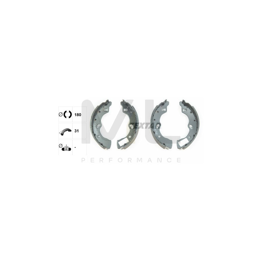 TEXTAR 91047300 Brake Shoe Set for MAZDA 121 II Saloon (DB) without handbrake lever | ML Performance Car Parts