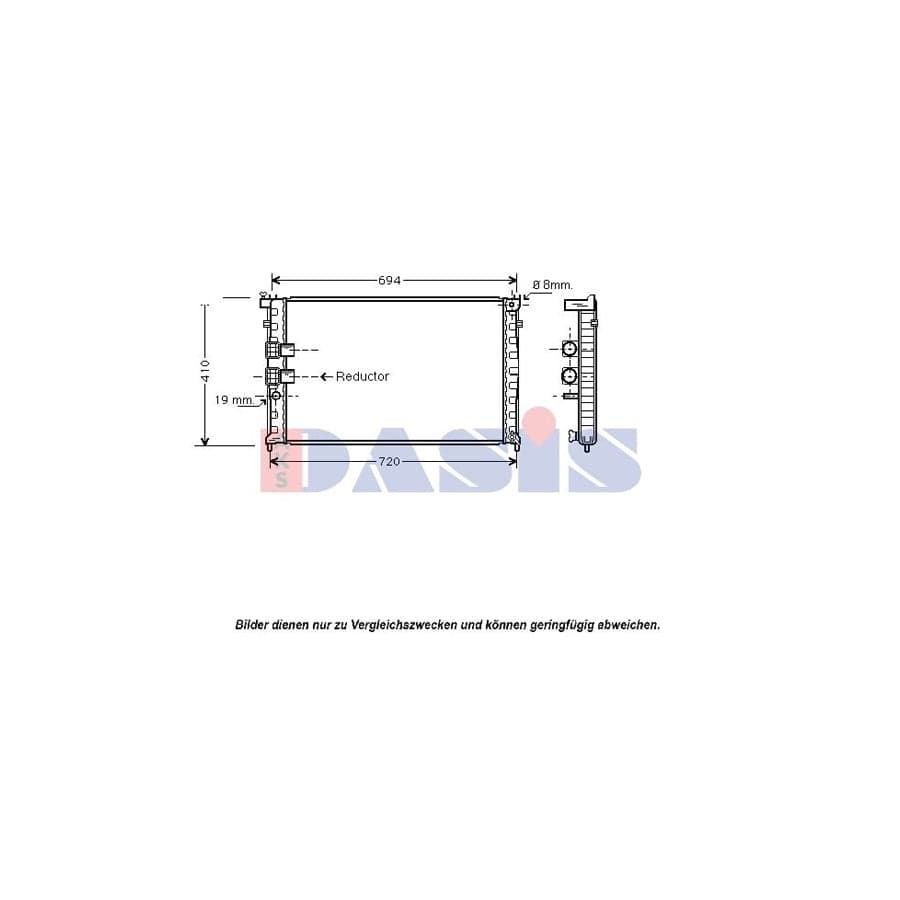 AKS Dasis 160081N Engine Radiator for Peugeot 406