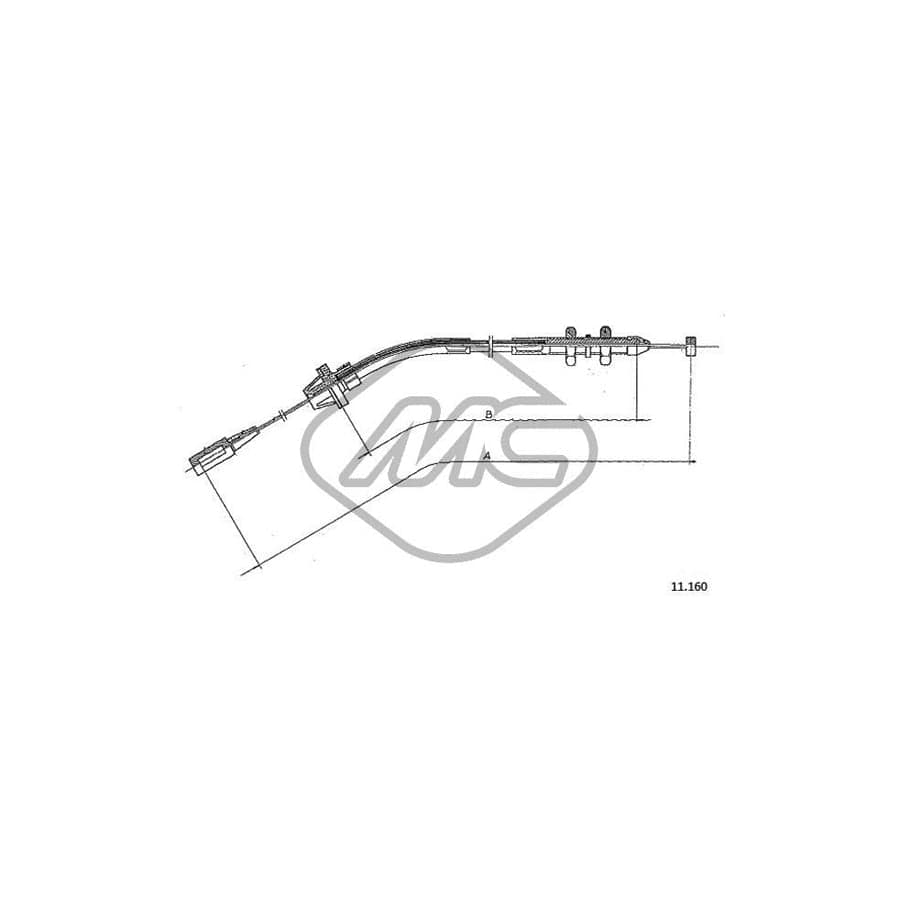Metalcaucho 80671 Throttle Cable for BMW 3 Saloon (E21)