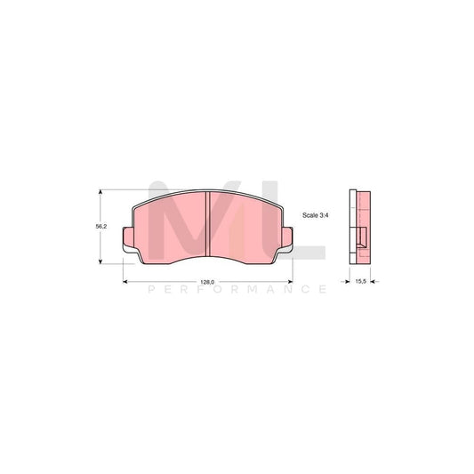 TRW Gdb180 Brake Pad Set Not Prepared For Wear Indicator | ML Performance Car Parts
