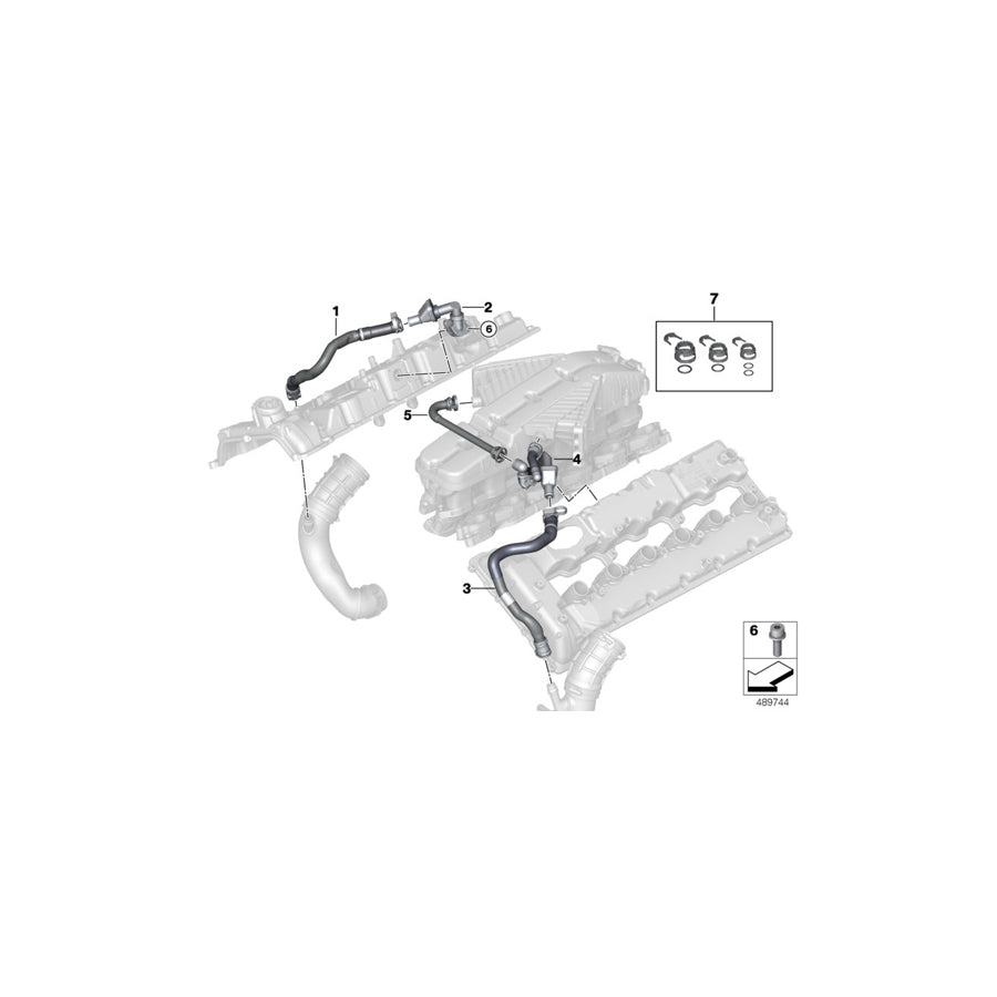 Genuine BMW 11158650811 G12 EWB RR31 Vent Pipe Zyl. 1-6 (Inc. Cullinan Black Badge, Phantom & Phantom EWB) | ML Performance US Car Parts