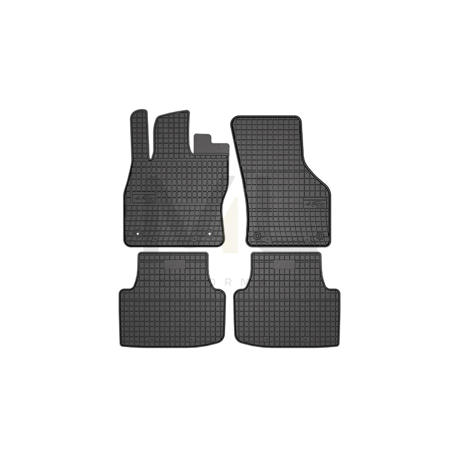 FROGUM Tailored, Basic 410923 Floor mat set for SEAT LEON Elastomer, Front and Rear, Quantity: 4, Black, (LHD)