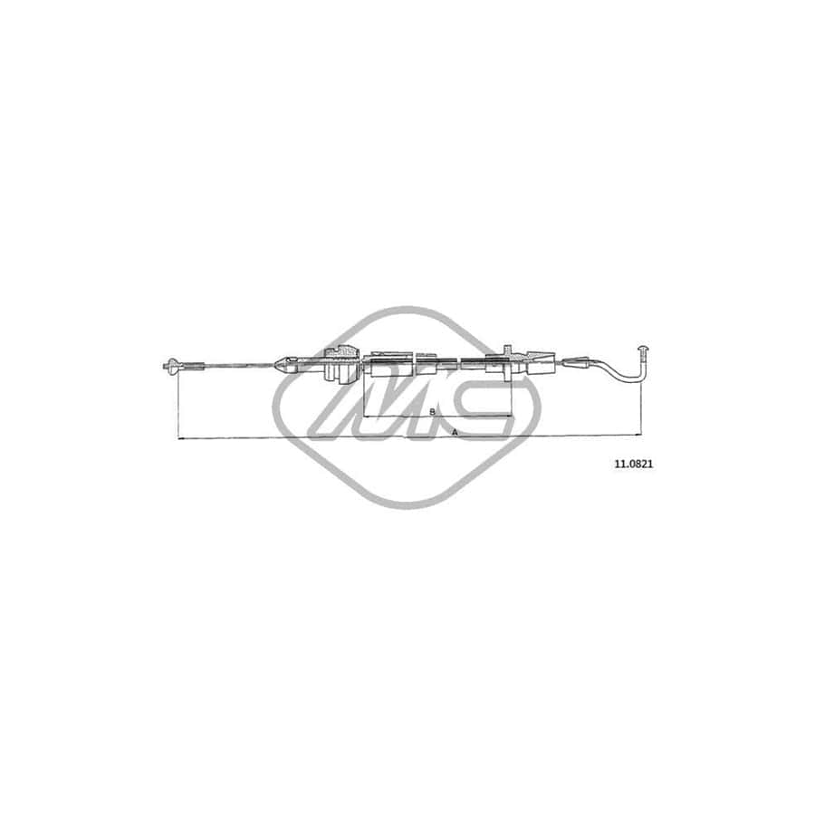 Metalcaucho 83827 Throttle Cable for VW PASSAT