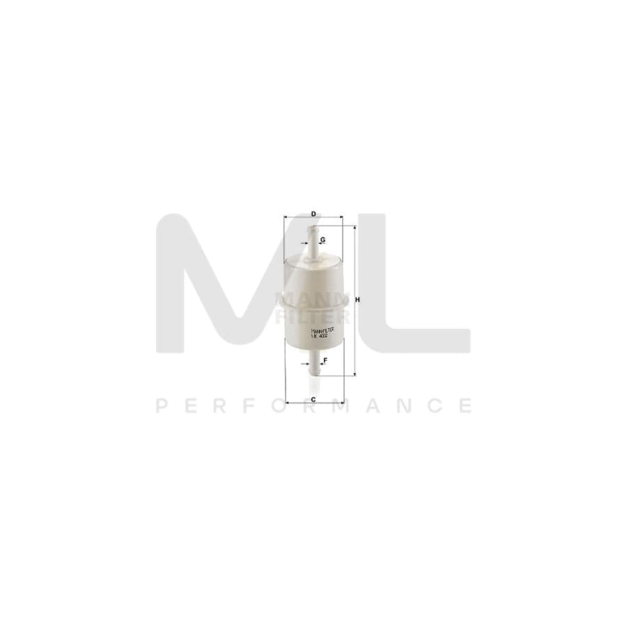 MANN-FILTER WK 4002 Fuel filter for IVECO Daily In-Line Filter