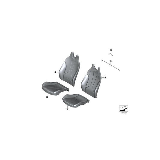 Genuine BMW 52107398724 I12 I12 Foam Padding, Backrest, Right (Inc. i8) | ML Performance US