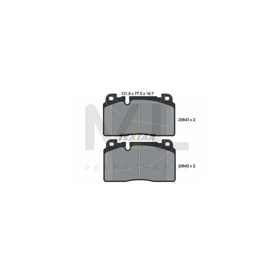 TEXTAR 2564301 Brake pad set prepared for wear indicator | ML Performance Car Parts