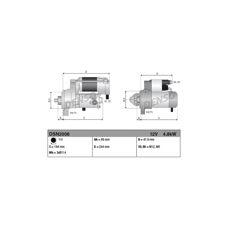 DENSO DSN2008 Starter Motor